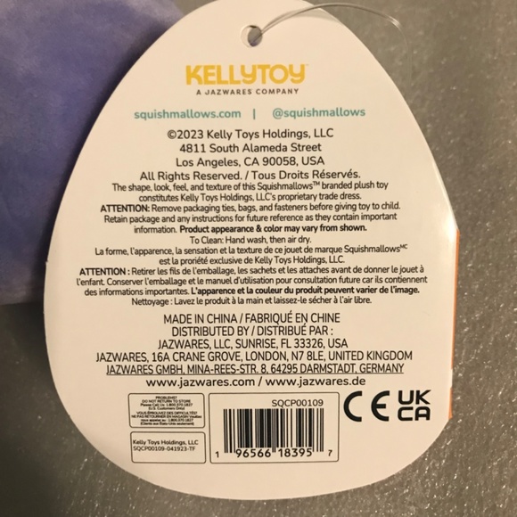 Original Squishmallows Joldy the Purple Black Vampire Bat 3.5” Plush Clip - Picture 8 of 11